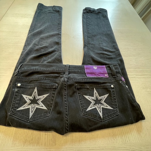 Victoria Beckham BLKSTR Embroidered Jeans Sz 27 - Picture 7 of 10